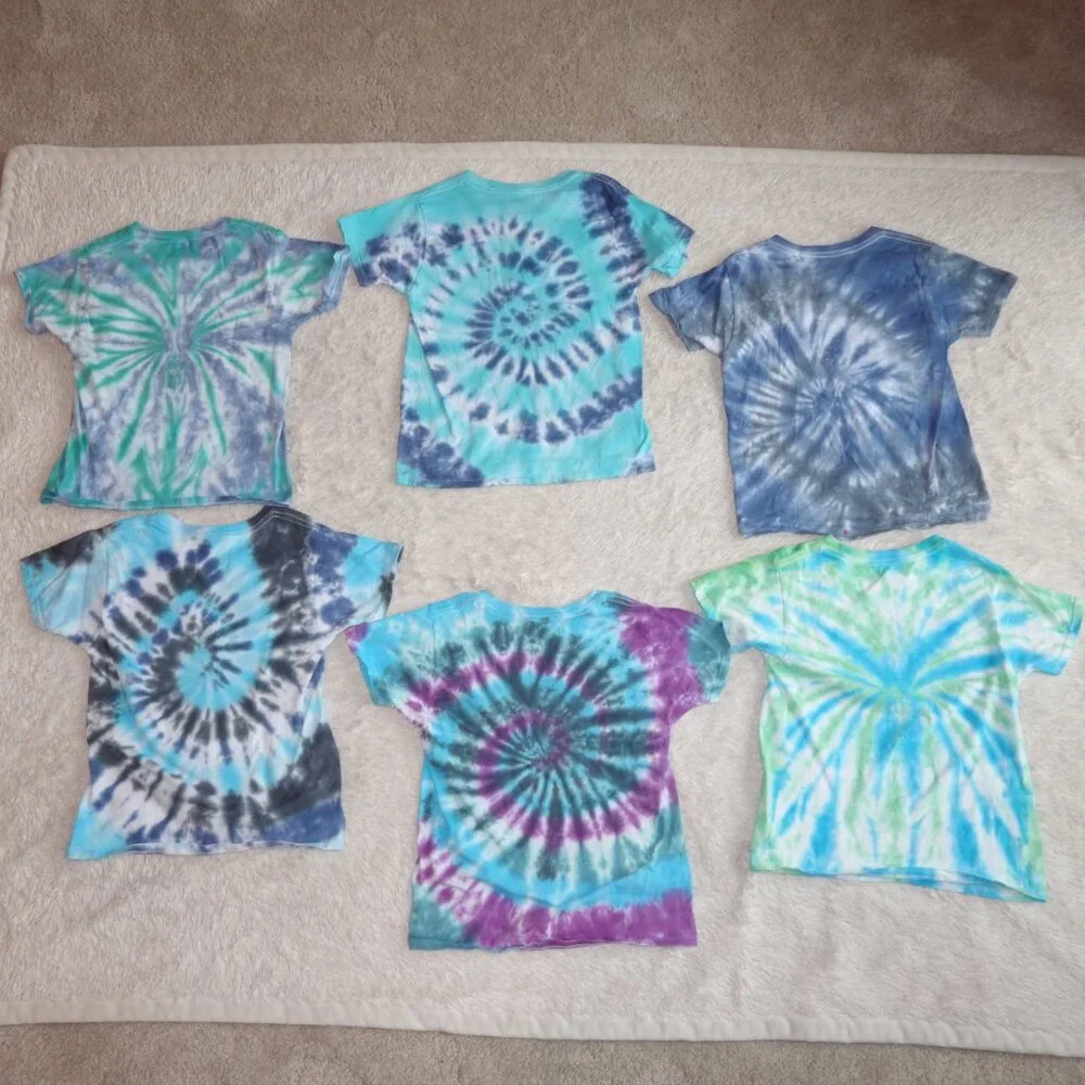 Boys Size 6 Fruit of the Loom Tie-Dye T-Shirt Bundle - Set of 6 - 100% Cotton - Picture 8 of 9